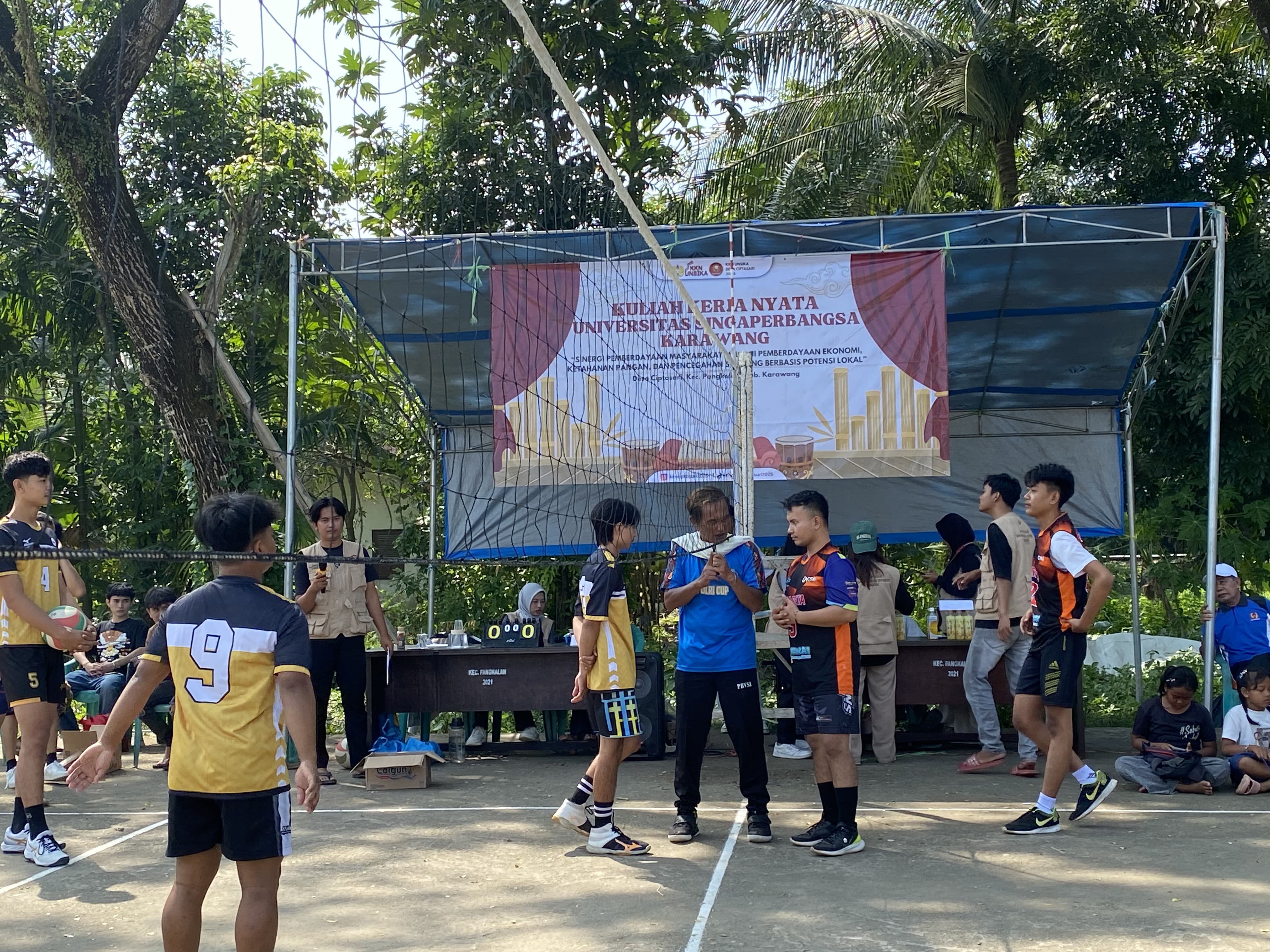 Mahasiswa KKN Unsika Gelar Ciptasari Cup 2025 dengan Pertandingan Voli Antar RT di Desa Ciptasari